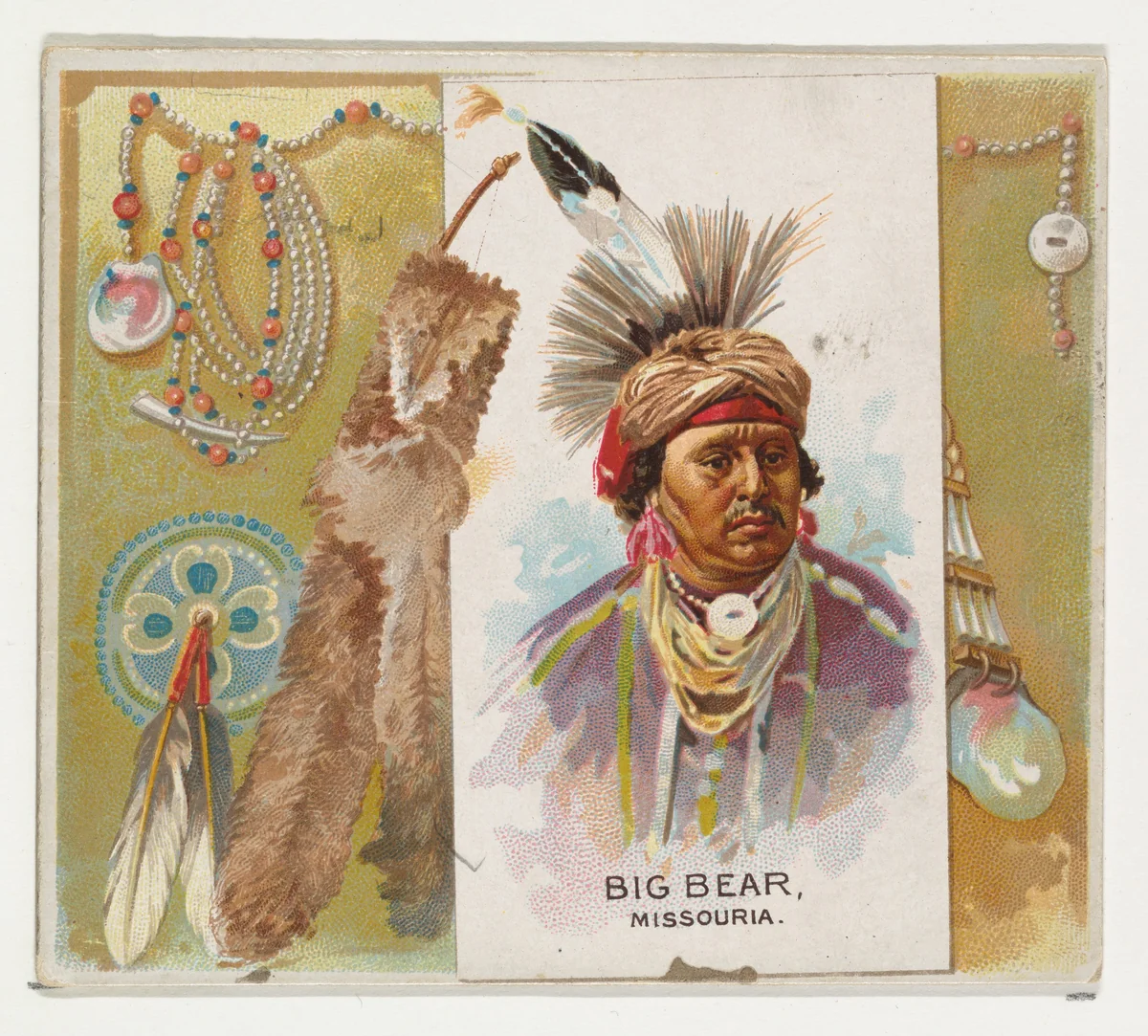Big Bear, Missouria, from the American Indian Chiefs series (N36) for Allen & Ginter Cigarettes by Allen & Ginter, print, 1888