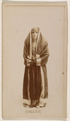 Omene, from the Actresses series (N245) issued by Kinney Brothers to promote Sweet Caporal Cigarettes by Kinney Brothers Tobacco Company, photograph, 1890