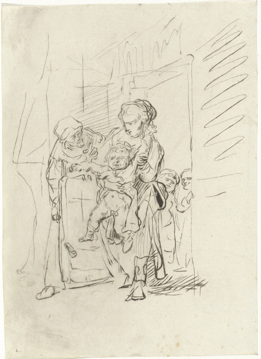 Weerspannige peuter by Bernhard Schreuder, print, 1767-1780