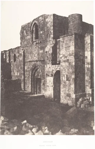 Jérusalem, Église Sainte-Anne, Vue générale by Auguste Salzmann, photograph, 1854-1859