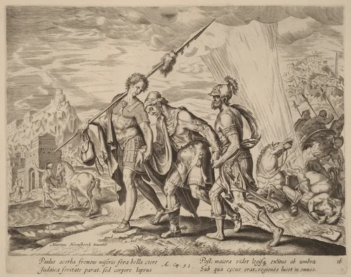 The Conversion of Saint Paul by Philip Galle, print, 1537-1612