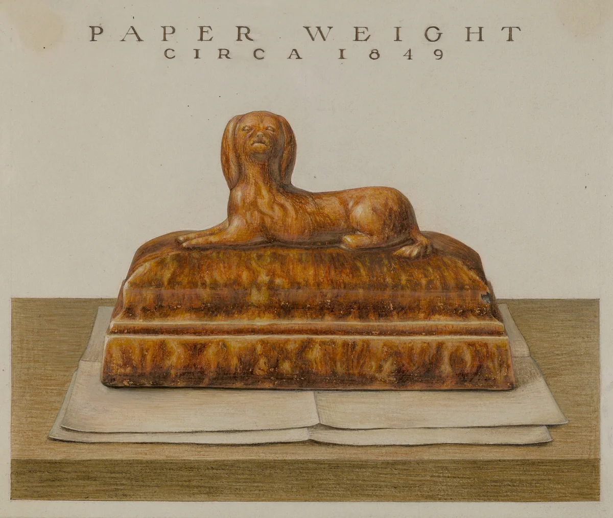 Spaniel (Paper Weight) by Cleo Lovett, index of american design, 1937