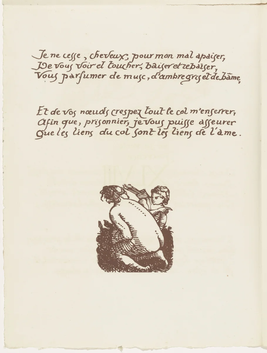 Tailpiece (folio 118 verso) from Les Amours (The Loves) by Émile Bernard, illustrated book, 1915