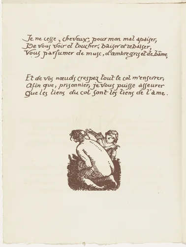 Tailpiece (folio 118 verso) from Les Amours (The Loves) by Émile Bernard, illustrated book, 1915