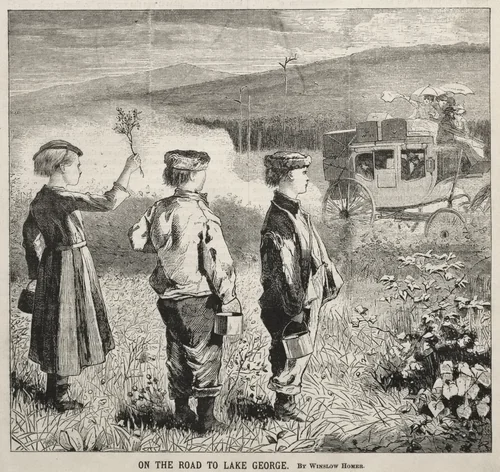 On the Road to Lake George by Winslow Homer, print, 1869