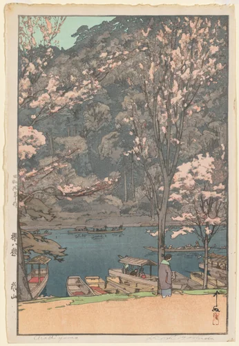 Eight Scenes of Cherry Blossom: Arashiyama by Yoshida Hiroshi, print, 1936-1960