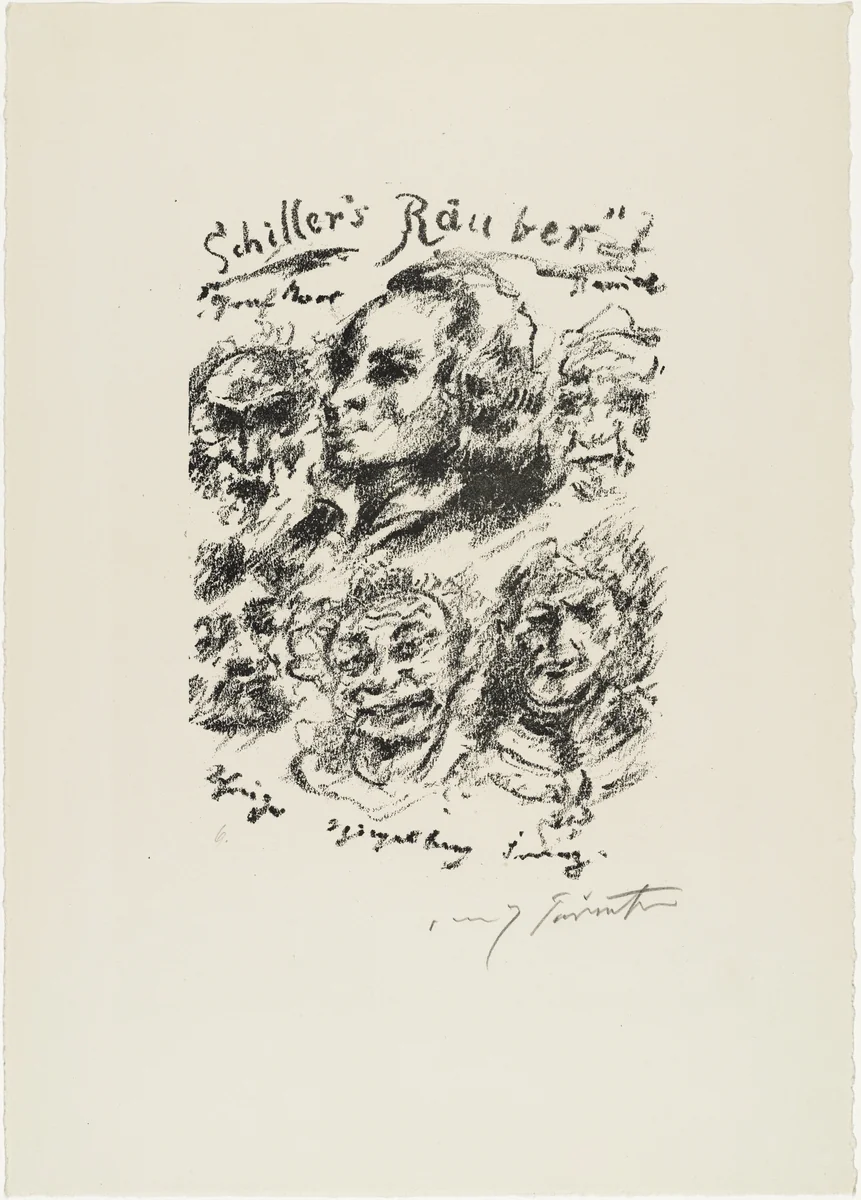 Title Illustration (Titelbild) from The Robbers (Die Räuber) by Lovis Corinth, print, 1923