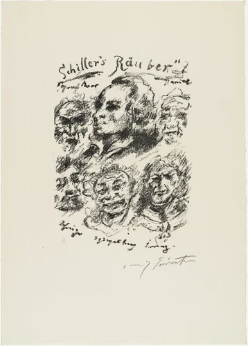 Title Illustration (Titelbild) from The Robbers (Die Räuber) by Lovis Corinth, print, 1923