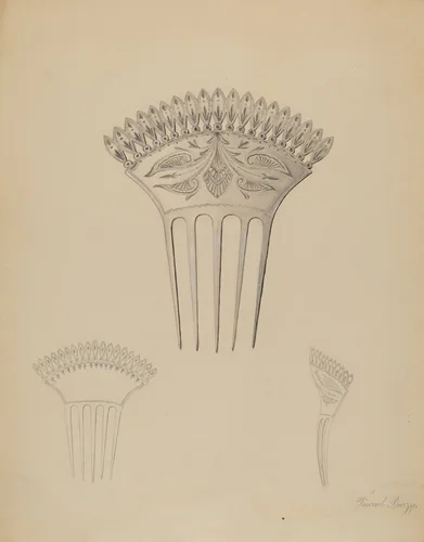 Comb by Vincent Burzy, index of american design, 1936