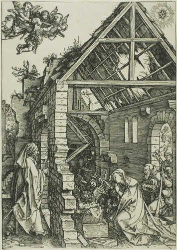 The Adoration of the Shepherds, from The Life of the Virgin by Albrecht Dürer, print, 1503