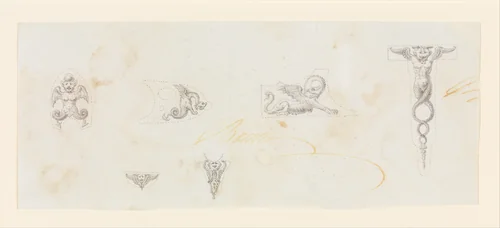 Designs for the Decoration of Firearms by Nicolas Noël Boutet, drawing, 1772-1830