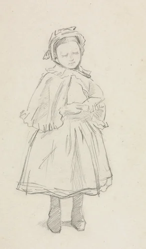 Study for a Little Girl by Charles Samuel Keene, drawing, 1851-1891