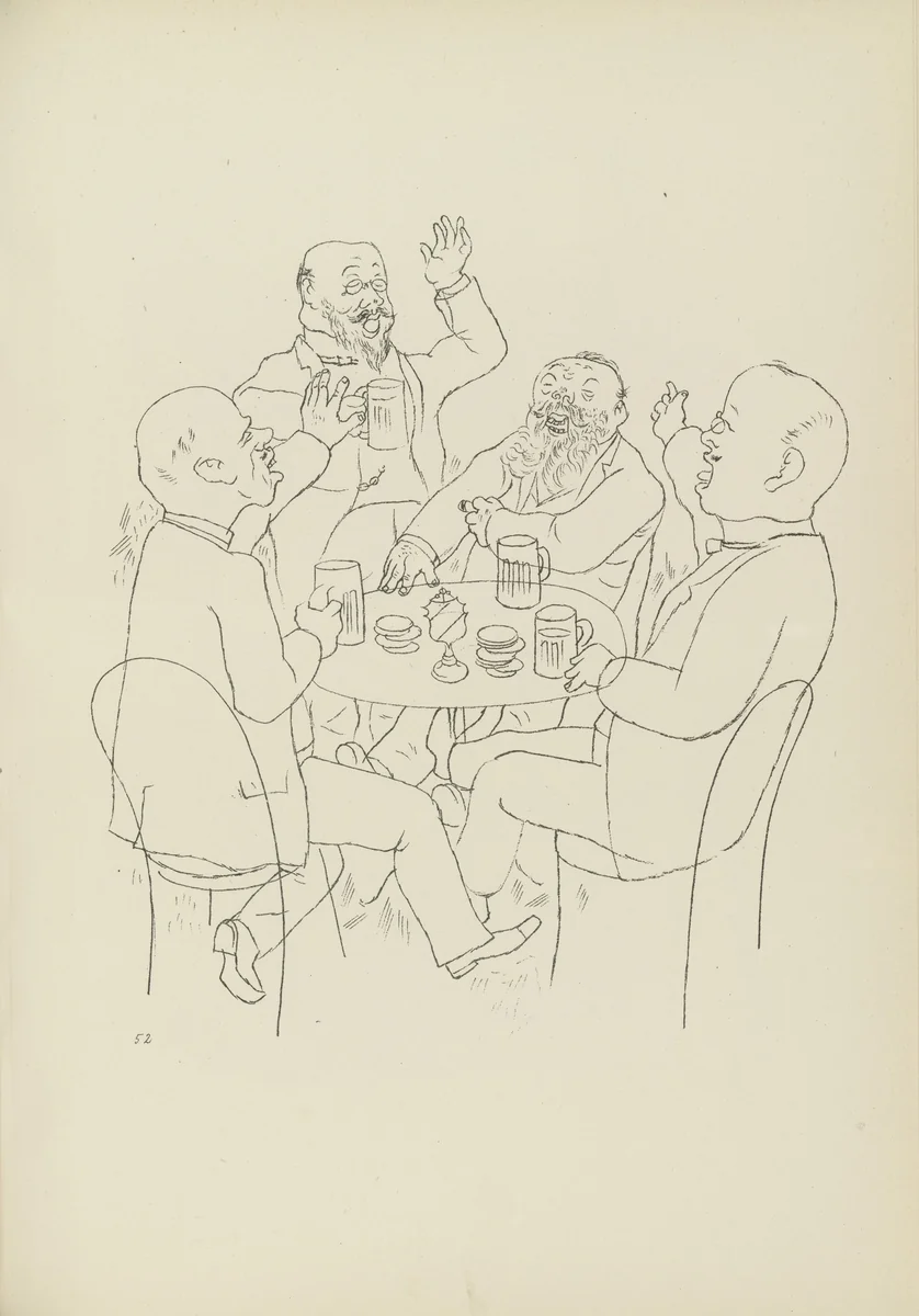O alte Burschenherrlichkeit (plate, folio 64) from Ecce Homo by George Grosz, illustrated book, 1922