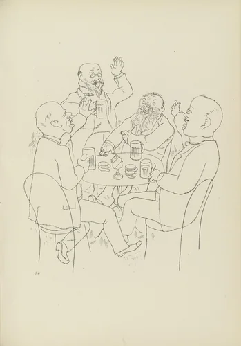 O alte Burschenherrlichkeit (plate, folio 64) from Ecce Homo by George Grosz, illustrated book, 1922