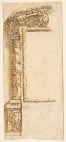 Left Half Design for an Architectural Project by Mauro Antonio Tesi, drawing, 1730-1766