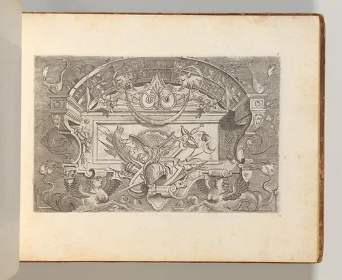 Targhe ed altri ornati di varie e capricciose invenzioni (Cartouches and other ornaments of various and capricious invention, page 8) by Jacob Floris, book, 1773