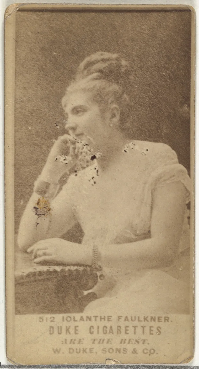 Card Number 512, Iolanthe Faulkner, from the Actors and Actresses series (N145-7) issued by Duke Sons & Co. to promote Duke Cigarettes by W. Duke, Sons & Co., photograph, 1880-1889