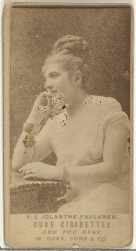 Card Number 512, Iolanthe Faulkner, from the Actors and Actresses series (N145-7) issued by Duke Sons & Co. to promote Duke Cigarettes by W. Duke, Sons & Co., photograph, 1880-1889