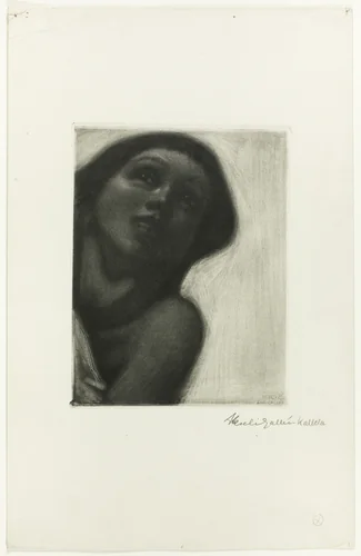 Girl's Face, from Spring Fresco of Jusélius Mausoleum by Axeli Gallen-Kallela, print, 1905