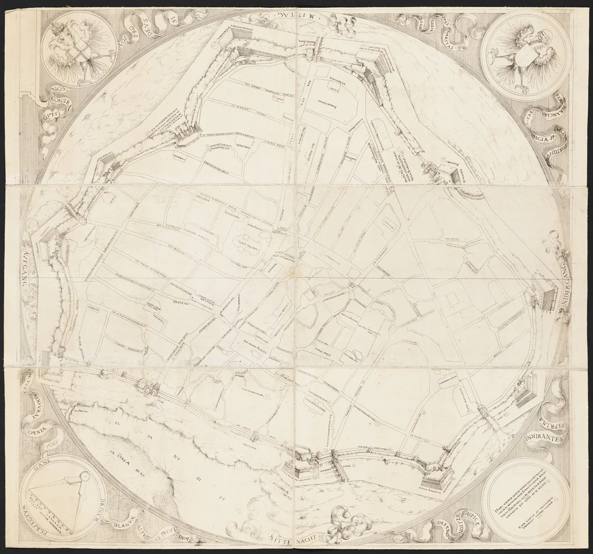 Map of Vienna by Augustin Hirschvogel, print, 1552