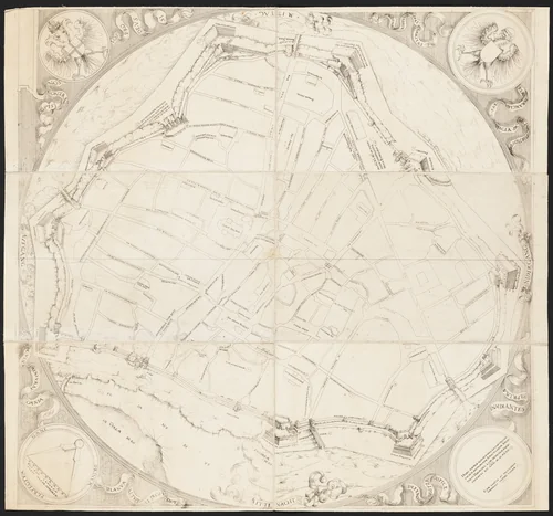 Map of Vienna by Augustin Hirschvogel, print, 1552