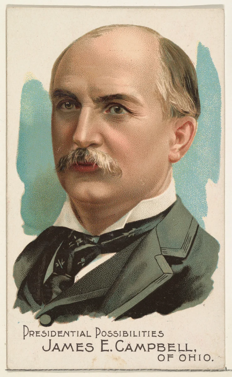 James E. Campbell of Ohio, from the Presidential Possibilities series (N124) issued by Duke Sons & Co. to promote Honest Long Cut Tobacco by W. Duke, Sons & Co., print, 1888