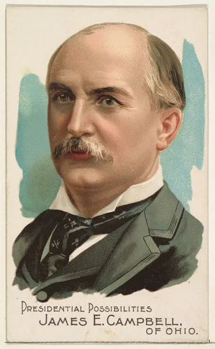 James E. Campbell of Ohio, from the Presidential Possibilities series (N124) issued by Duke Sons & Co. to promote Honest Long Cut Tobacco by W. Duke, Sons & Co., print, 1888
