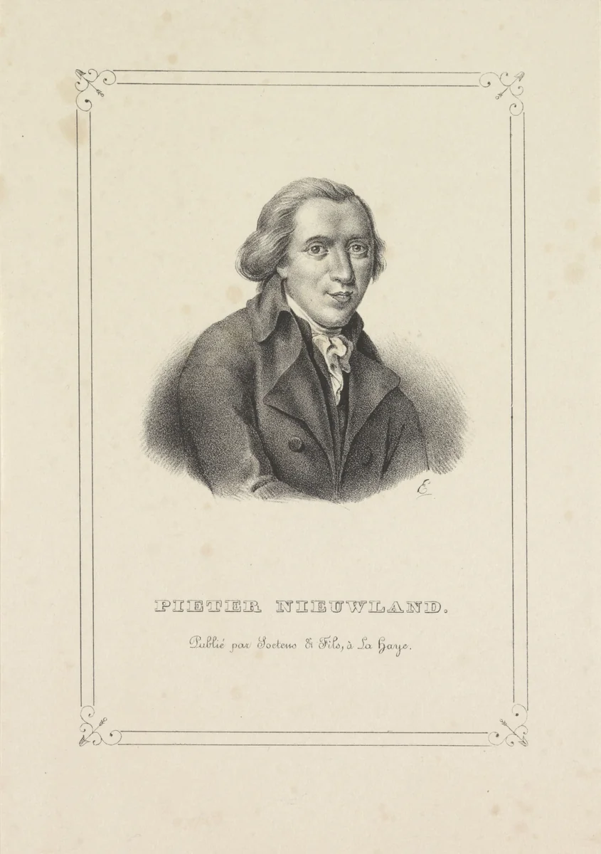 Portret van Pieter Nieuwland by Gerhardus Fredericus Eilbracht, print, 1837-1840