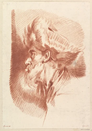 Untitled (Head Of A Man In Turban) by François Gonord, print, 1766-1825