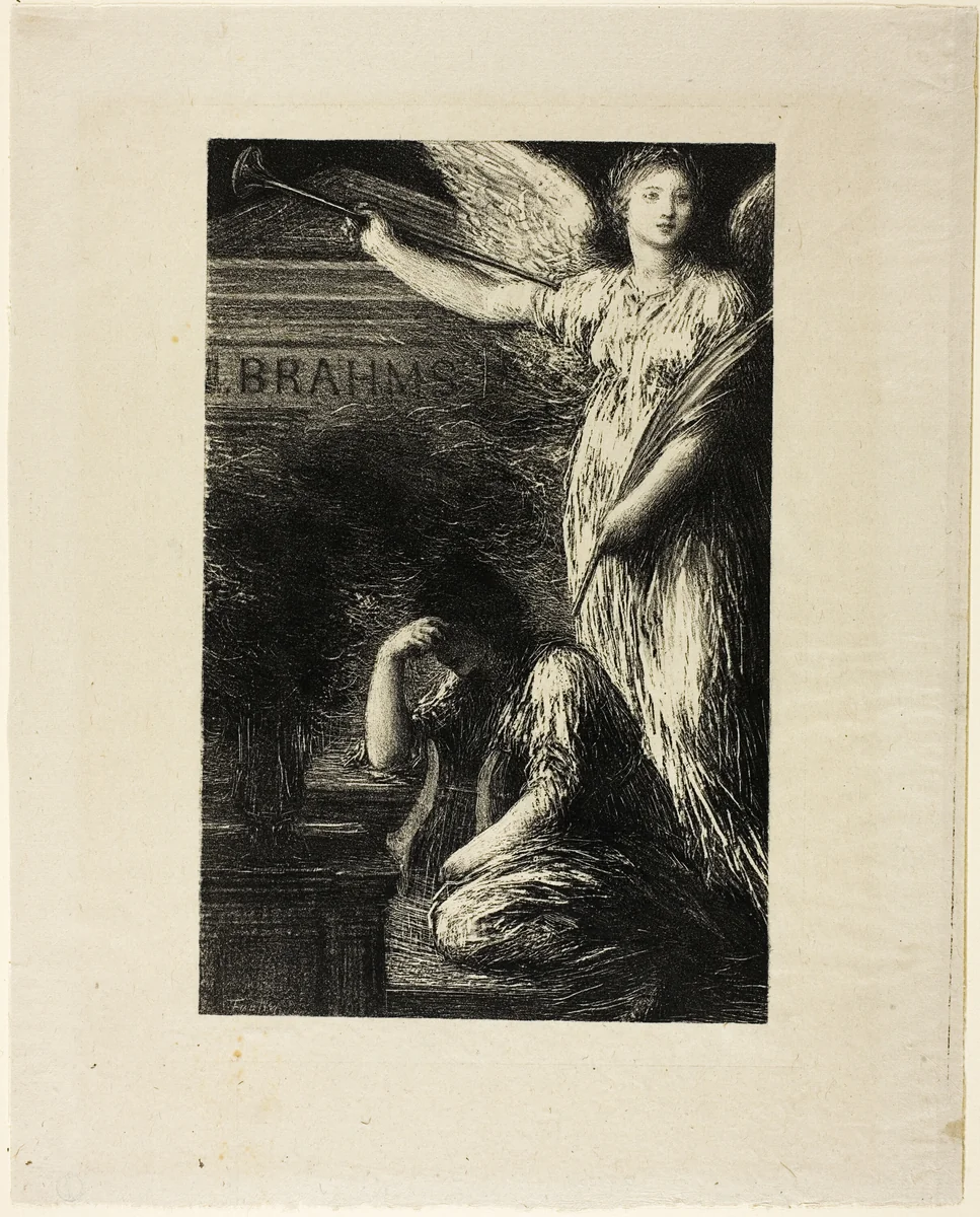 To J. Brahms by Henri Fantin-Latour, print, 1898