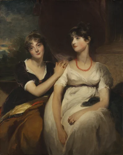 Portrait of Charlotte and Sarah Carteret-Hardy by Thomas Lawrence, painting, 1801