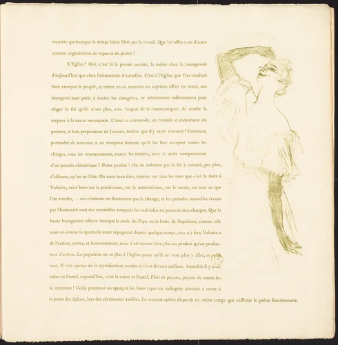 Yvette Guilbert by Henri de Toulouse-Lautrec, portfolio, 1894