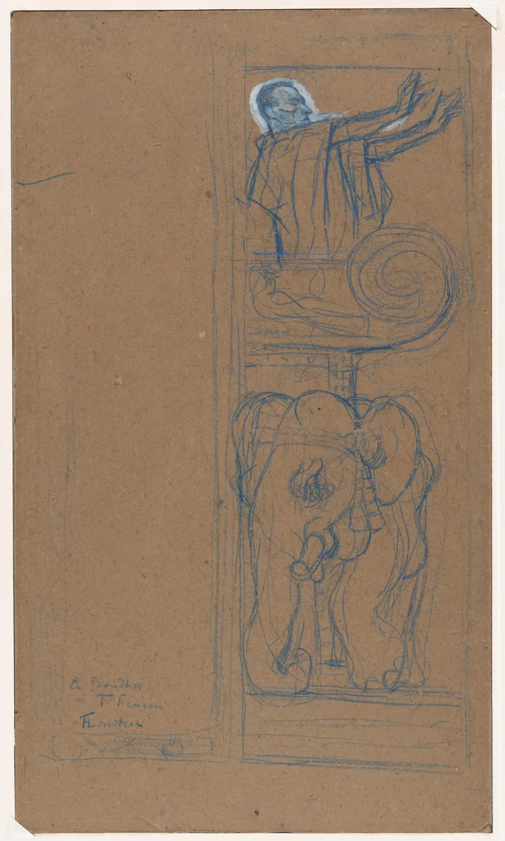 Preliminary Design for the Playbill to "Le Chariot de Terre Cuite" by Henri de Toulouse-Lautrec, drawing, 1894