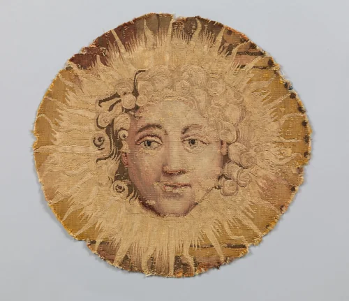 Head of Apollo by Manufacture Nationale des Gobelins, textile, 1662-1694