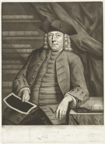Portret van Hendrik Busserus by Pieter Louw, print, 1743-1772