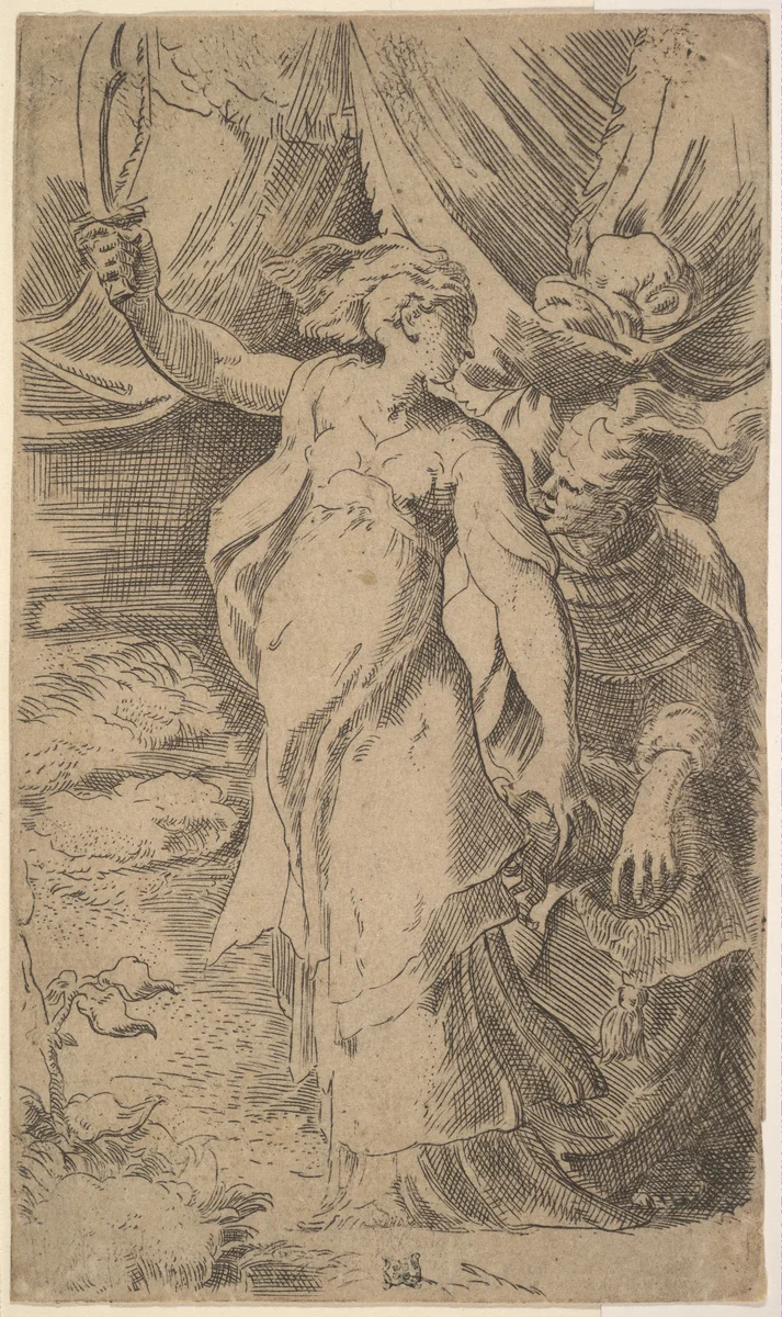 Judith by anonymous, print, 1500-1599