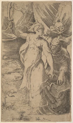 Judith by anonymous, print, 1500-1599