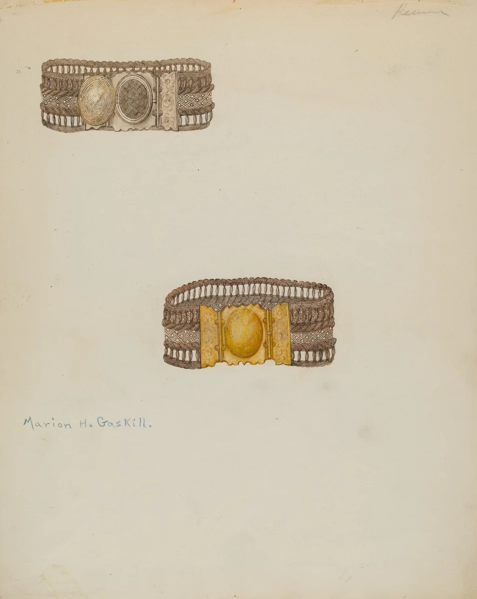 Bracelet by Marion Gaskill, index of american design, 1935-1942