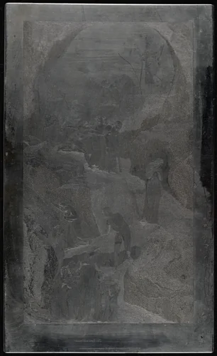 The descent of Man into the Vale of Death by Luigi Schiavonetti; William Blake, technical material, 1808-1813