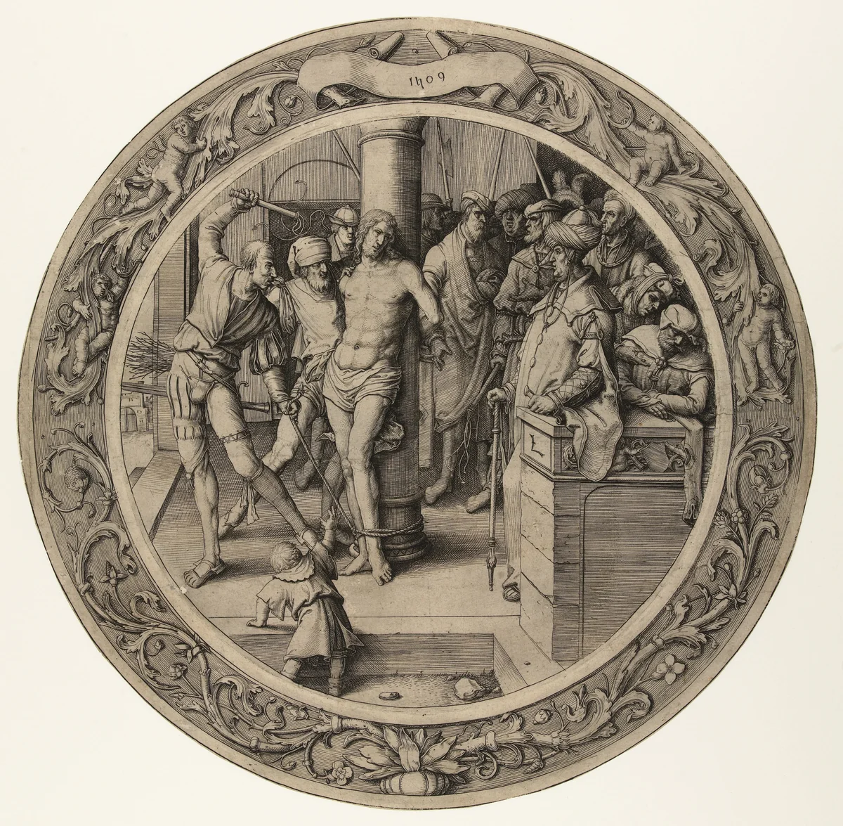 De geseling van Christus by Unknown, print, 1509