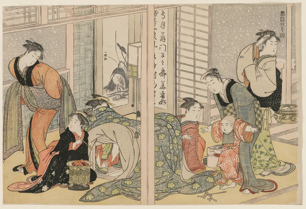 Elegant Pleasures of the Four Seasons by Kitagawa Utamaro (喜多川歌麿), print, 1780-1785