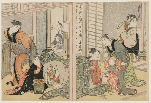 Elegant Pleasures of the Four Seasons by Kitagawa Utamaro (喜多川歌麿), print, 1780-1785