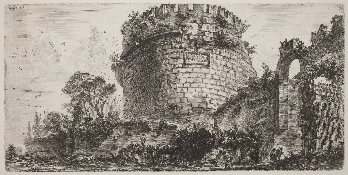 Sepulcro di Metella detto Capo di Bove by Giovanni Battista Piranesi, portfolio, 1748