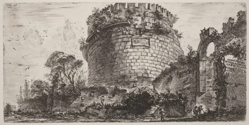 Sepulcro di Metella detto Capo di Bove by Giovanni Battista Piranesi, portfolio, 1748