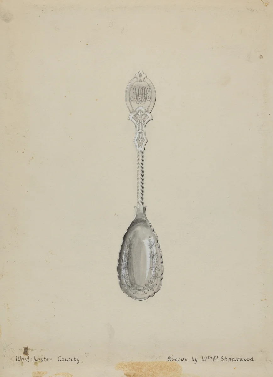 Silver Spoon by William P. Shearwood, index of american design, 1935-1942