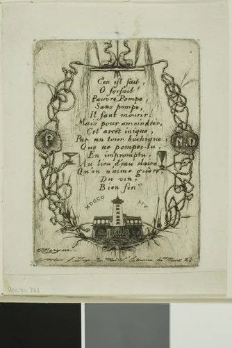 Pompe Notre-Dame, Paris, small plate by Charles Meryon, print, 1854