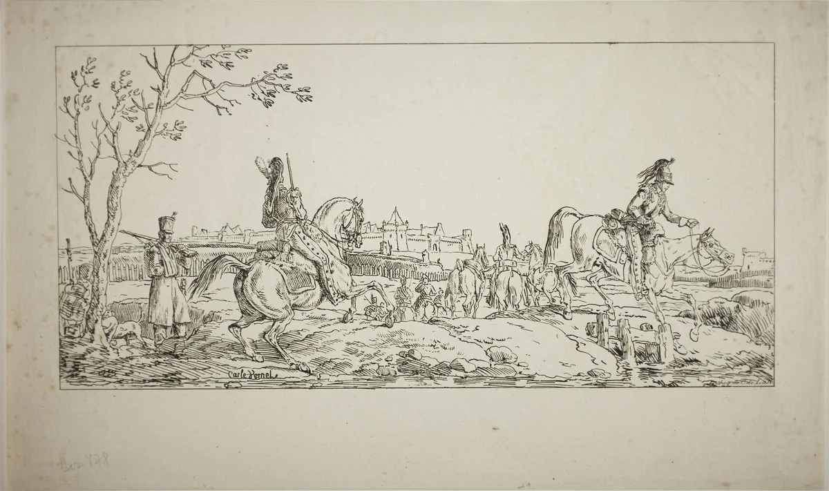 The Siege by Carle Vernet, print, 1817