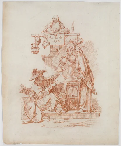 Fire by François Boucher, drawing, 1735-1745