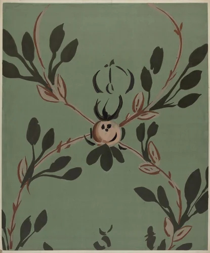 Free Hand Decorated Wall by Edward DiGennero; Michael Lauretano, index of american design, 1940