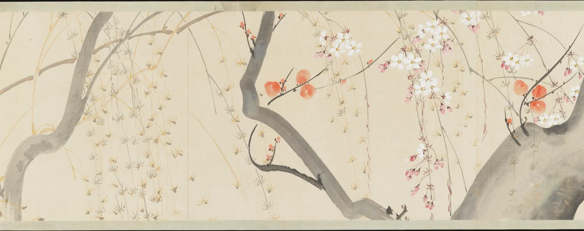 Flowers of the Four Seasons by Sakai Hōitsu (酒井抱一), painting, 1815